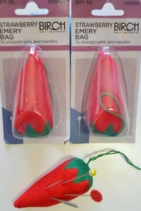 BIRCH EMERY BAG  Sharpens and Cleans Pins and Needles - Picture 1 of 1