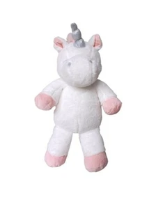KellyBaby Kuscheln Baby Einhorn Plüschtier weiß/rosa/silber Säugling Rassel 18 Zoll neu mit Etikett - Bild 1 von 4
