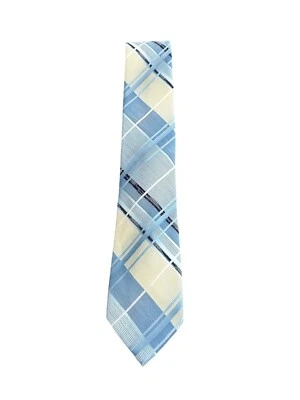Vintage Wembley Blue and Yellow Plaid Tie - Image 1 of 3
