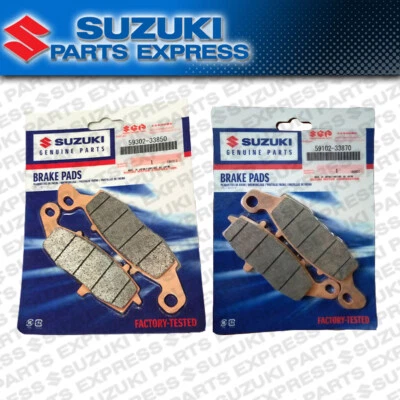 NEW OEM SUZUKI VSTROM 650 1000 FRONT BRAKE PADS SHIMS 59102-33870 & 59302-33850 - Image 1 of 4