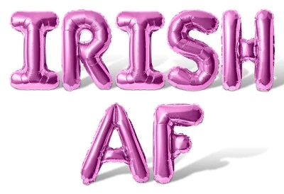 Banner balão carta AF IRLANDÊS - 10 opções de cores - Decorações de dia de São Patrício - Imagem 1 de 4