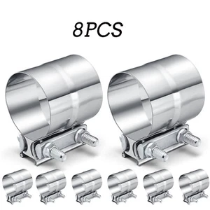 EVIL ENERGY 2.5/3/3.5/4/5'' Exhaust Clamp,Lap Joint Band Clamp Stainless Steel - Picture 1 of 13