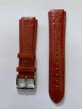 Genuine Real Leather Brown Aqua Master Strap 17mm For 1ct Diamond Aqua Watch