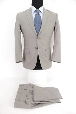 Joseph Jos. A. Bank Slim Fit 2Btn Suit Gray Micro-Check Wool Men’s 45S x 26W - Image 1 of 4