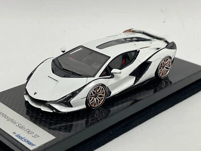 1/43 Looksmart Lamborghini Sian FKP 37 in Monocerus White Carbon base  LS507F - Image 1 of 4