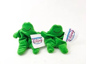 2 x Disney Store FLUBBER 7" Mini Bean Bag Flubber Plush Green Vintage Authentic - Picture 1 of 2