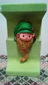 VINTAGE HALLMARK ELF STOCKING HANGER IN ORIGINAL BOX - Picture 1 of 6
