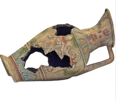 СИНЯЯ ЛЕНТА ЕГИПЕТСКАЯ ВАЗА EE-821 УКРАШЕНИЕ АКВАРИУМА ОРНАМЕНТ - Изображение 1 из 2