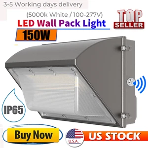 150Watt Led Wall pack Light for Outdoor 5500K replace 600-800MH Ip65 US Stock - Picture 1 of 14