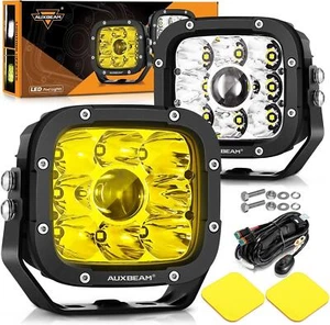 Auxbeam 5 Inch LED Pods XP-Ultra Series Driving Light 110W Super Spotlight Cube - Picture 1 of 24