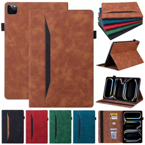 PU Leather Case Wallet Stand Cover For iPad Air Pro 11/13 12.9 10th 10.9 7/8/9th - Picture 1 of 18