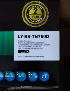 Linkyo Premium Cartridge Replacement Toner LY-BR-TN760D Black New Sealed - Picture 1 of 2