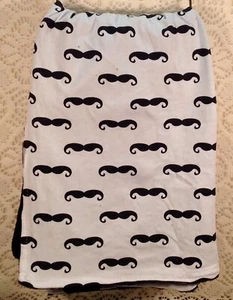 MUSTACHE Design Small Blanket Child's Blanket or Throw - Picture 1 of 3