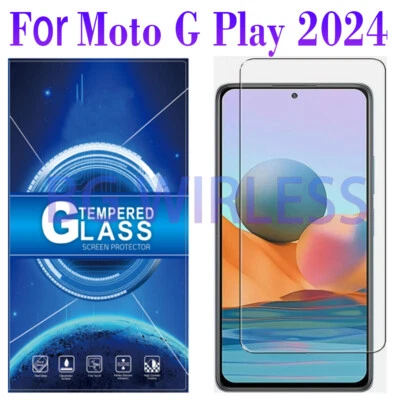 For Motorola Moto G Play (2024) 9H Tempered Glass Screen Protector,Case Friendly - Image 1 of 4