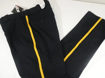 Elbeco E314RN TexTrop2 Polyester STRIPED Pants SIZE 34X36U NAVY W/ GOLD BRAID - Image 1 of 3