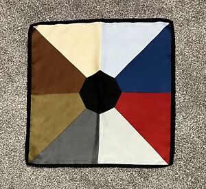 Ashear Hand Rolled Silk 18” VTG Multicolor Pocket Square Handkerchief