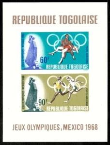 Togo 1968 - Olympische Sommerspiele Mexiko - Imperf Souvenir Sheet - Scott C96a - MNH - Bild 1 von 1