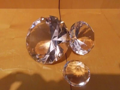 Diamand Set 3 Tlg  rosa   Neu Stein  aus Glas - Bild 1 von 3