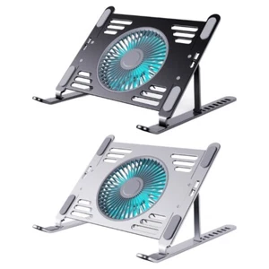 Laptop Coolers Pad Aluminum Heat Protections Adjustable Laptop Stand USB Fan - Photo 1/10