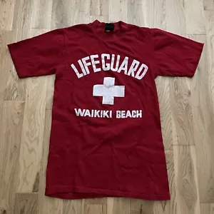 Vintage 70’s Lifeguard Waikiki Beach Hawaii Crazy Shirts Stedman T-Shirt Small - Picture 1 of 6