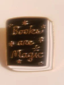 Books Are Magic - Novelty Reading Fashion Pin * NEW * - Picture 1 of 3