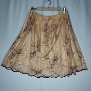 Falda de diseñador Y2K para mujer mediana malla transparente forrada con lentejuelas Fairycore Whimsigoth - Imagen 1 de 11
