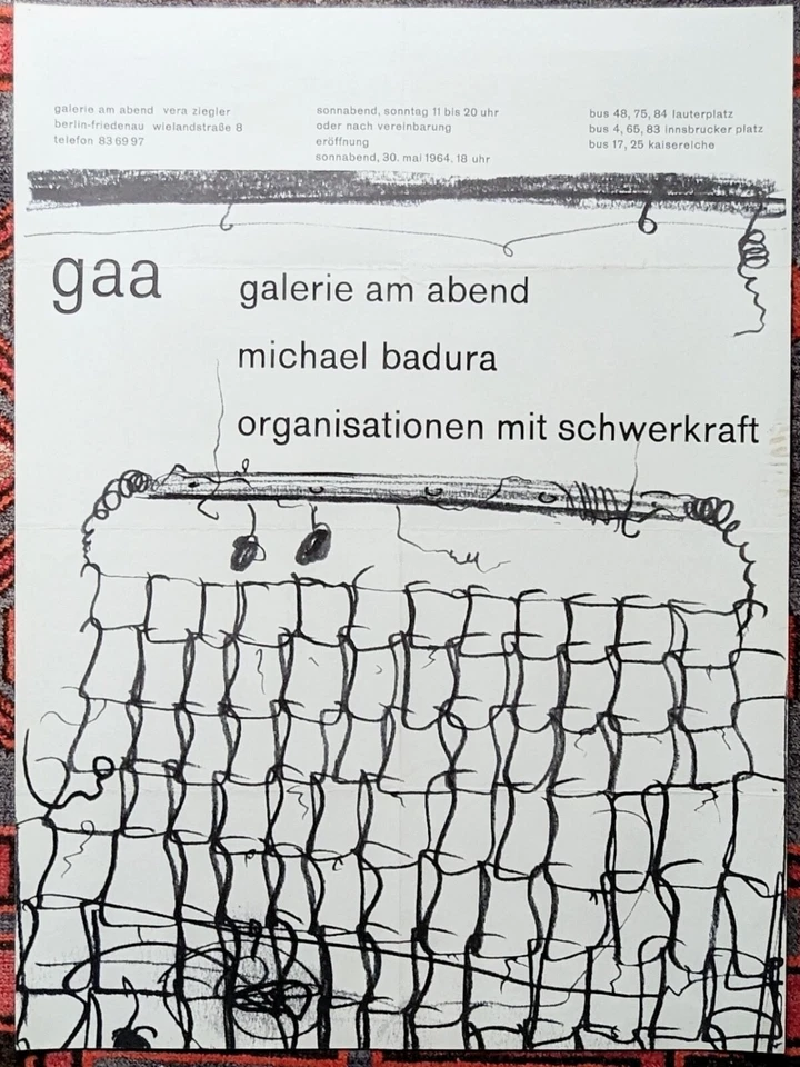 Poster Plakat - Galerie am Abend - Michael Badura - Berlin 1964 - Bild 1 von 1