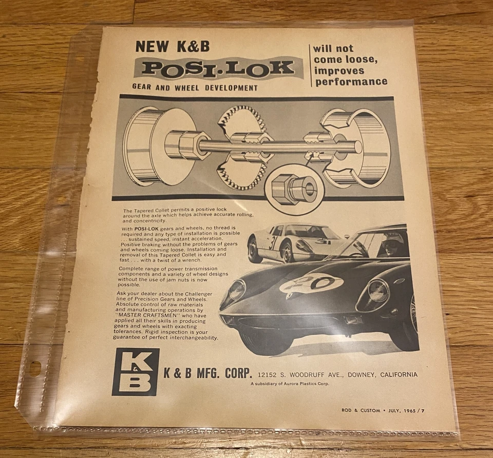 1965 K&B Posi-Lok Slot Car AD Aurora 1/32 - Image 1 of 1
