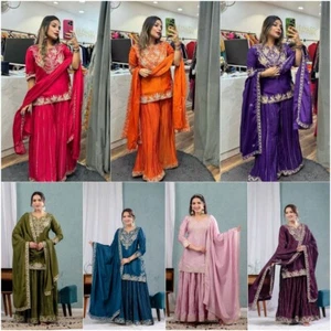 INDISCHES PAKISTANISCHES KLEID SALWAR KAMEEZ ANZUG NEU PARTYKLEIDUNG HOCHZEITSKLEID FERTIG - Bild 1 von 58