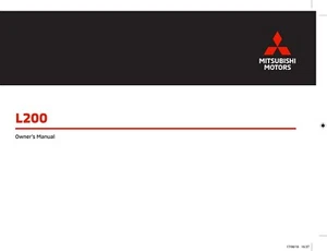 MITSUBISHI L200 / TRITON -Owners USER MANUAL Handbook -A5 OR A4 SIZE - REPRINT - Picture 1 of 1