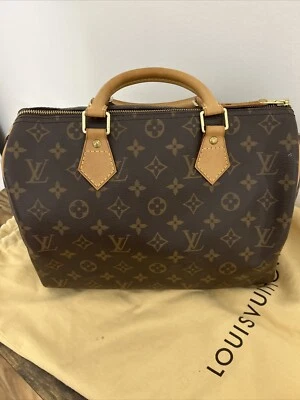Authentic Louis Vuitton Classic Speedy 30 Brown Canvas Leather - Image 1 of 4