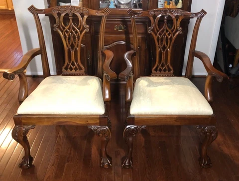 Gorgeous Chippendale Style Clawfoot Dining Armchairs for  Local Pickup Only! Cover