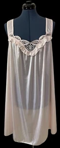 NWT Lati Fashion Pink Lace Ruffle Sleeveless Chemise Nightgown Cottagecore XXL - Picture 1 of 11