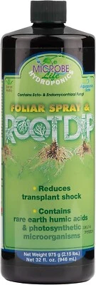 Microbe Life Hydroponics spray foliar e inmersión de raíces 1 cuarto Foto 1 de 4