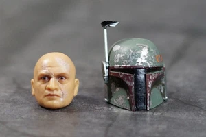 Star Wars Black Series Boba Fett Head With Helmet Fodder 1/12 Scale - Picture 1 of 4