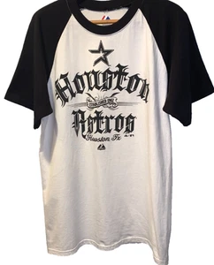 T-shirt MLB Houston Astros uomo Majestic Threads Western Font grande bianco/nero - Foto 1 di 20