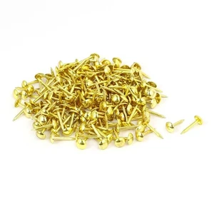 Wohnmöbel Polster Daumenklammer Nagel Druckstift goldfarben 6 mm x 14 mm 200 Stück - Bild 1 von 1