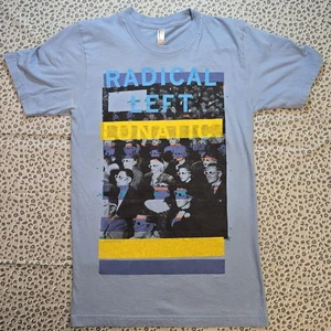 Radical Left Lunatic Graphic Tee USA American Apparel Shirt Herren Small blau - Bild 1 von 6
