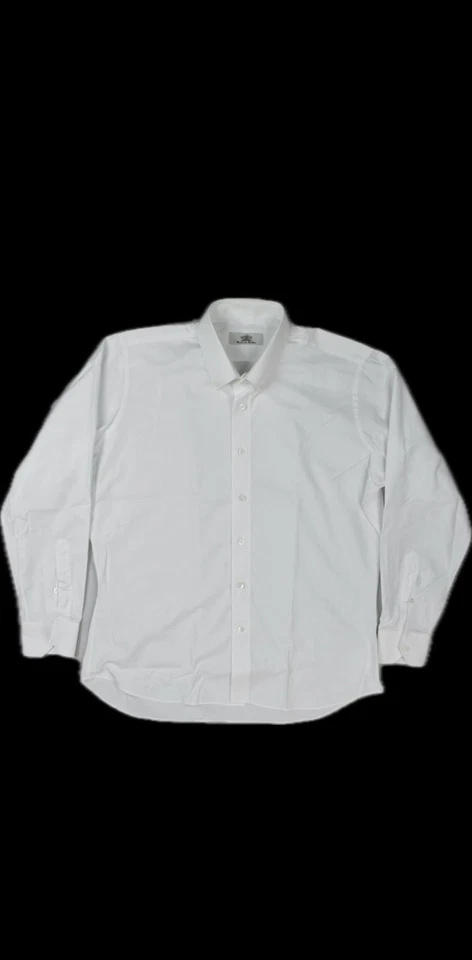 Oxxford 服装男式棉正装衬衫 17.5 完好手工定制美国 — 第 1/3 张图片