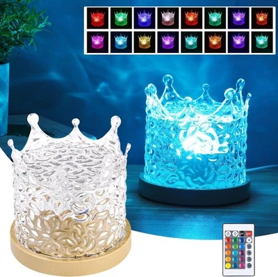 LED Akku Nachttischlampe Dimmbar RGB Atmosphäre Tischlampe Nachtlicht USB - Bild 1 von 4
