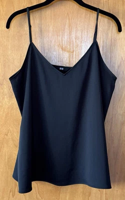 NWT Uniqlo Black Satin Camisole Tank Size Large - Image 1 of 4