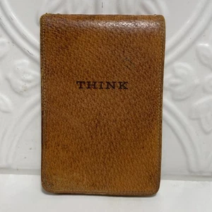 Vintage 1960’s Genuine English Pigskin Leather IBM THINK Pad Some Paper - Picture 1 of 17