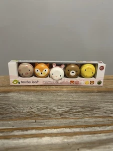 Juguetes de hojas tiernas - Macarons de animales - 5 macarons de madera con temática de animales NUEVO - Imagen 1 de 4