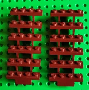 LEGO Brown Stairs 7x4x6 Straight Open x2 Pieces Bundle Lot 30134 - Picture 1 of 3