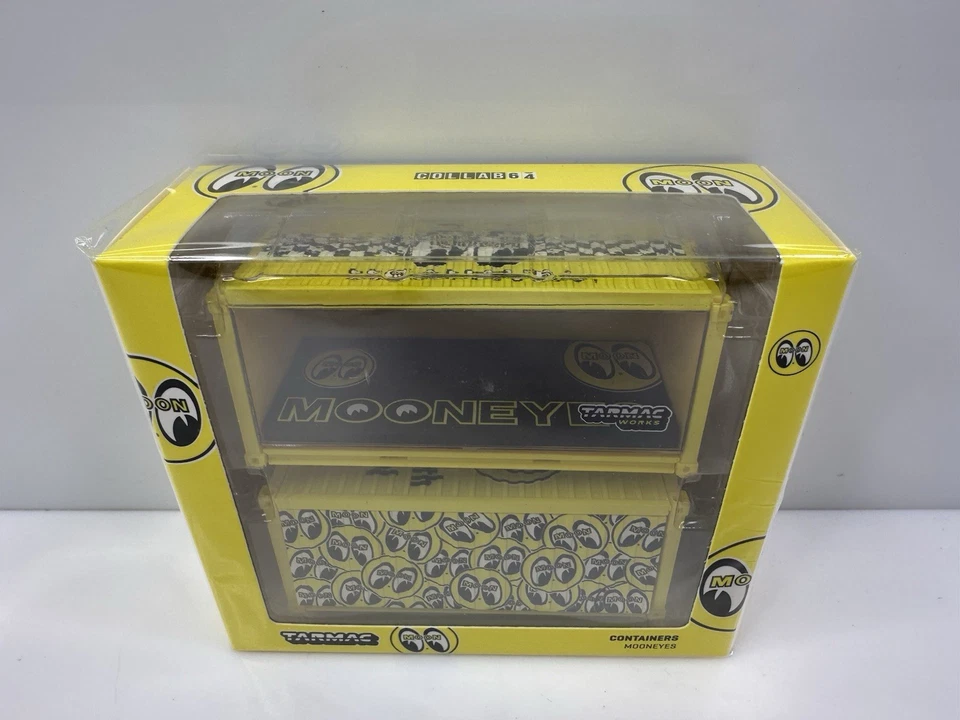 Tarmac Works Collab64 Mooneyes Containers Set Yellow HTF  - Image 1 of 4