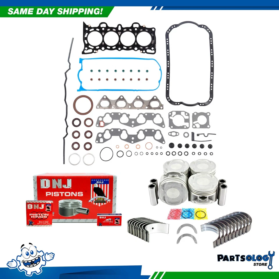 Kit de reconstrucción de motor DNJ EK296A para 92-95 Honda Civic Civic del Sol 1,6 L SOHC 16v Foto 1 de 4