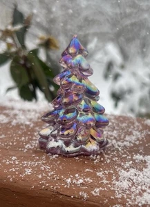 Albero di Natale Mosser Vetro Artigianale 2,75” Zucchero Prugna Carnevale 2025 Colore O - Foto 1 di 5