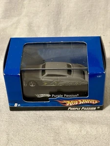 2007 MATTEL HOT WHEELS PURPLE PASSION GREY WITH GREEN FLAMES 1:87 NEW IN BOX - Bild 1 von 5