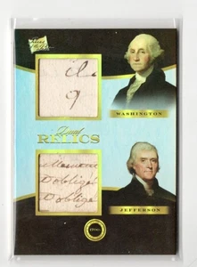 2024 Piezas del Pasado 1700 George Washington Thomas Jefferson DOBLE RELIQUIA b - Imagen 1 de 1