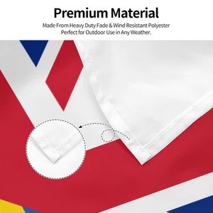 5Ft X 3Ft UK and Ukraine Flag, Durable British and Ukrainian Flag with 2 Meta... - Picture 1 of 12